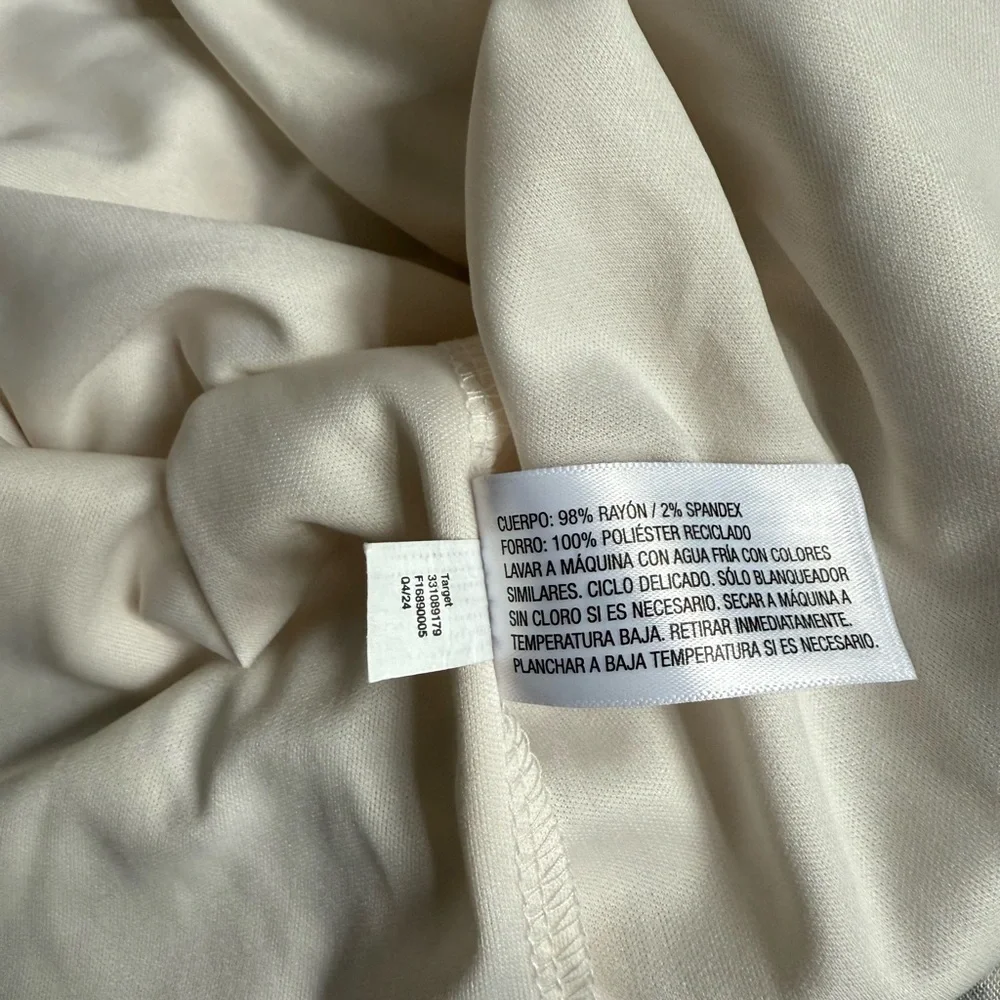 NWT Wild Fable Striped Halter Neck Maxi Dress - Cream white/Black - XS - Picture 10 of 11